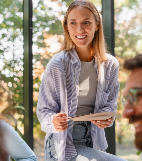Woman doing a presentation